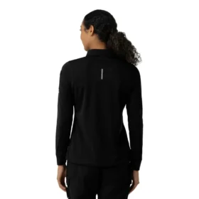 Camisa de polo médica feminina Rugged Flex® Rscu de manguitos longos e tecido pesado