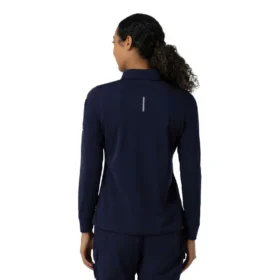 Camisa de polo médica feminina Rugged Flex® Rscu de manguitos longos e tecido pesado