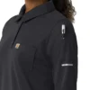 Camisa de polo médica feminina Rugged Flex® Rscu de manguitos longos e tecido pesado