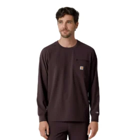Camisa de trabalho de manguitos compridos com gola redonda Force Cross-Flex