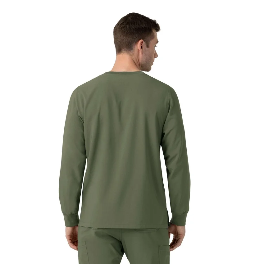 Camisa de trabalho de manguitos compridos com gola redonda Force Cross-Flex
