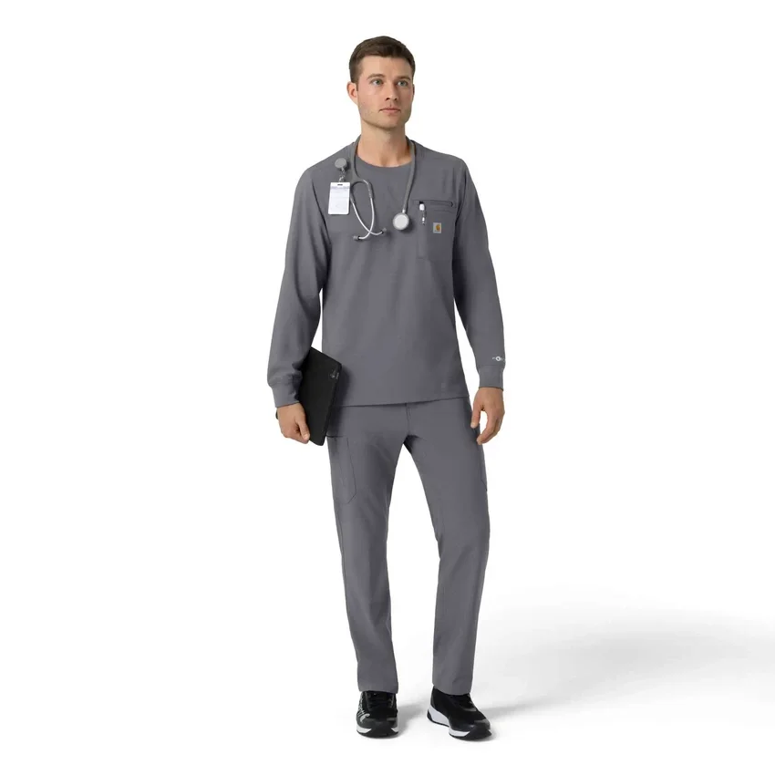 Camisa de trabalho de manguitos compridos com gola redonda Force Cross-Flex