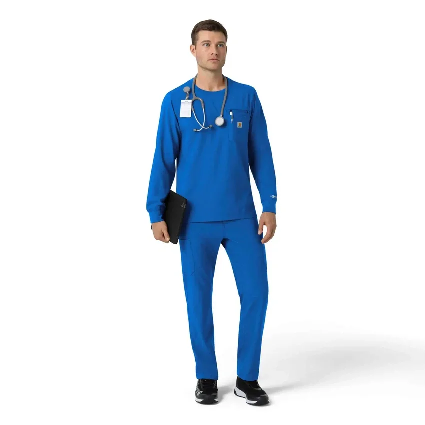 Camisa de trabalho de manguitos compridos com gola redonda Force Cross-Flex