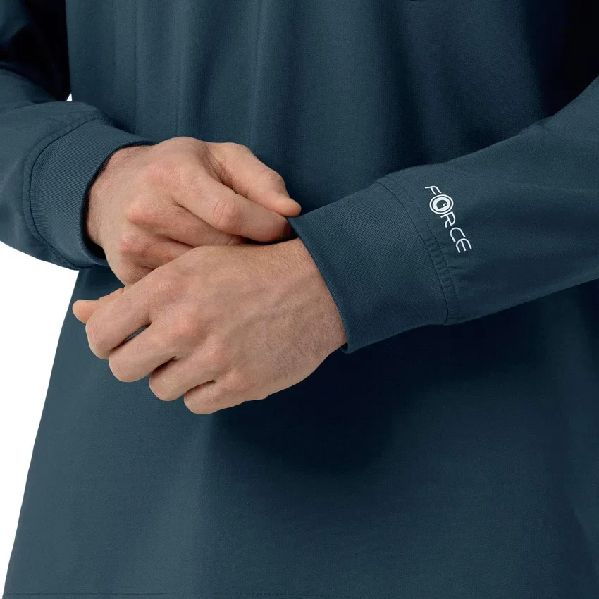 Camisa de trabalho de manguitos compridos com gola redonda Force Cross-Flex