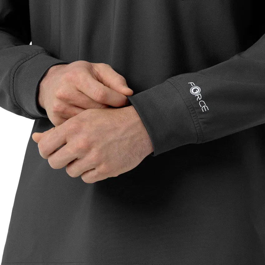 Camisa de trabalho de manguitos compridos com gola redonda Force Cross-Flex