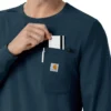 Camisa de trabalho de manguitos compridos com gola redonda Force Cross-Flex