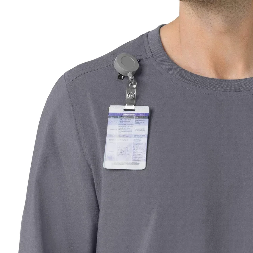 Camisa de trabalho de manguitos compridos com gola redonda Force Cross-Flex