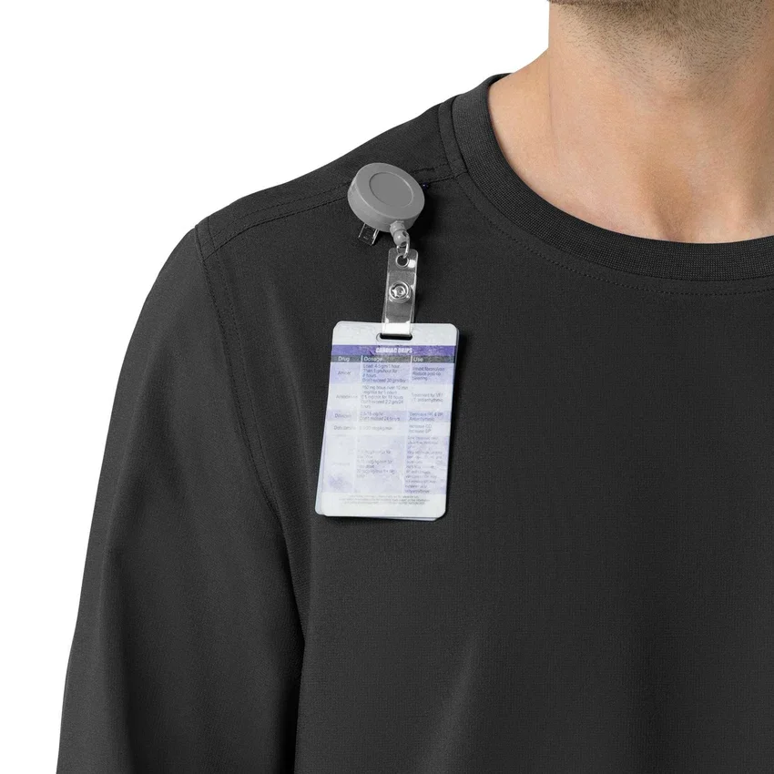 Camisa de trabalho de manguitos compridos com gola redonda Force Cross-Flex