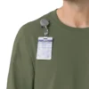 Camisa de trabalho de manguitos compridos com gola redonda Force Cross-Flex