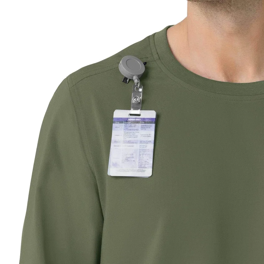Camisa de trabalho de manguitos compridos com gola redonda Force Cross-Flex