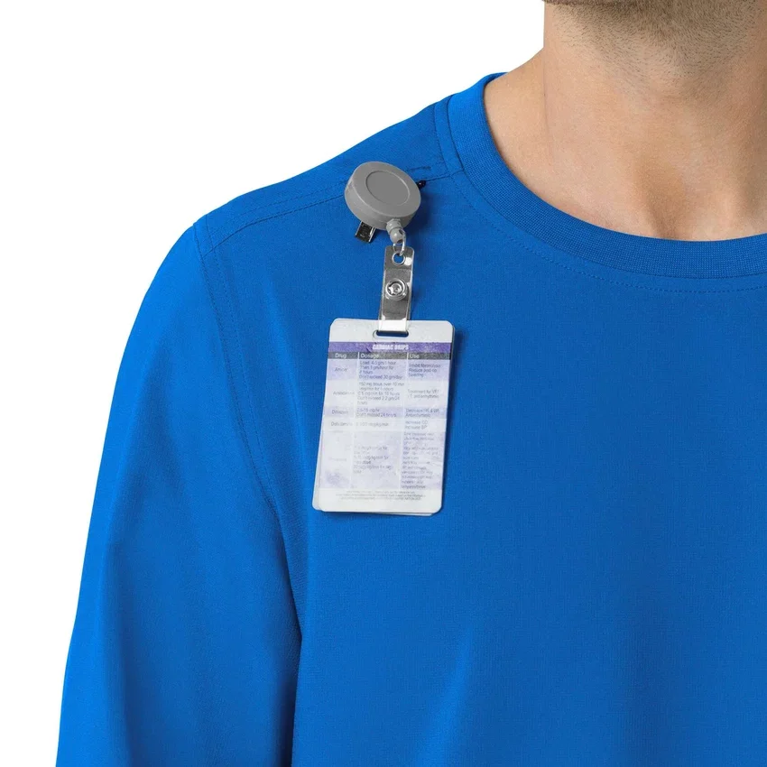 Camisa de trabalho de manguitos compridos com gola redonda Force Cross-Flex