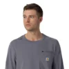 Camisa de trabalho de manguitos compridos com gola redonda Force Cross-Flex