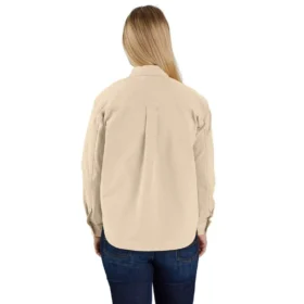 Camisa exterior feminina Montana Rugged Flex® de corte largo em tecido de algodão pesado
