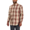 Camisa masculina de manguitos longos em sarja xadrez, corte largo - Camisas resistentes ao fogo