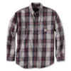Camisa masculina de manguitos longos em sarja xadrez, corte largo - Camisas resistentes ao fogo