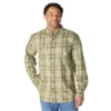 Camisa masculina de manguitos longos em sarja xadrez, corte largo - Camisas resistentes ao fogo