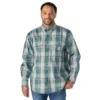 Camisa masculina de manguitos longos em sarja xadrez, corte largo - Camisas resistentes ao fogo
