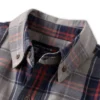 Camisa masculina de manguitos longos em sarja xadrez, corte largo - Camisas resistentes ao fogo
