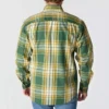Camisa masculina de manguitos longos em sarja xadrez, corte largo - Camisas resistentes ao fogo
