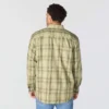Camisa masculina de manguitos longos em sarja xadrez, corte largo - Camisas resistentes ao fogo