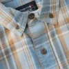 Camisa masculina de manguitos longos em sarja xadrez, corte largo - Camisas resistentes ao fogo