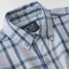 Camisa masculina de manguitos longos em sarja xadrez, corte largo - Camisas resistentes ao fogo