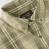 Camisa masculina de manguitos longos em sarja xadrez, corte largo - Camisas resistentes ao fogo