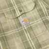 Camisa masculina de manguitos longos em sarja xadrez, corte largo - Camisas resistentes ao fogo