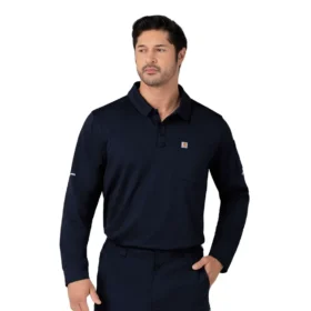 Camisa Polo de Manguitos Longos Rugged Flex® Rscu Heavyweight para Profissionais de Saúde