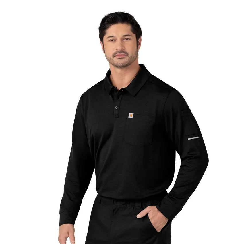 Camisa Polo de Manguitos Longos Rugged Flex® Rscu Heavyweight para Profissionais de Saúde