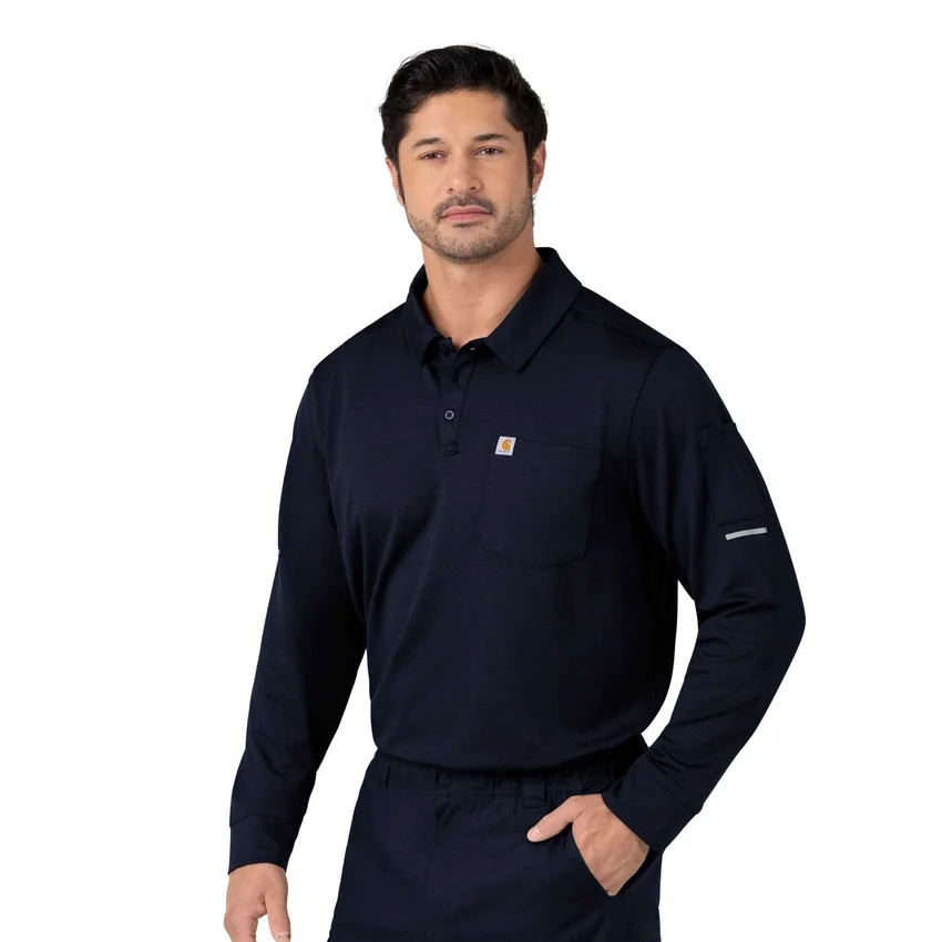 Camisa Polo de Manguitos Longos Rugged Flex® Rscu Heavyweight para Profissionais de Saúde