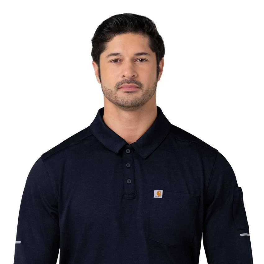 Camisa Polo de Manguitos Longos Rugged Flex® Rscu Heavyweight para Profissionais de Saúde