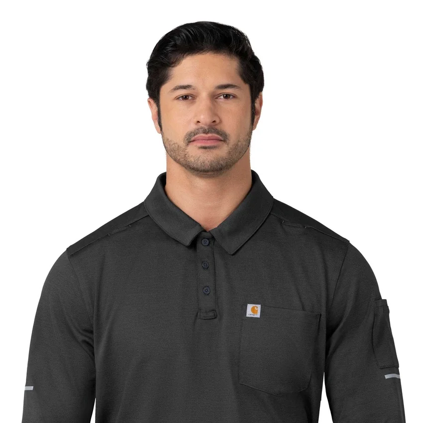 Camisa Polo de Manguitos Longos Rugged Flex® Rscu Heavyweight para Profissionais de Saúde