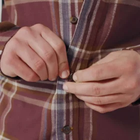 Camisa xadrez de manguitos longos em flanela de peso médio, com corte descontraído Rugged Flex™