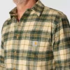 Camisa xadrez de manguitos longos em flanela de peso médio, com corte descontraído Rugged Flex™
