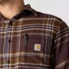 Camisa xadrez de manguitos longos em flanela de peso médio, com corte descontraído Rugged Flex™