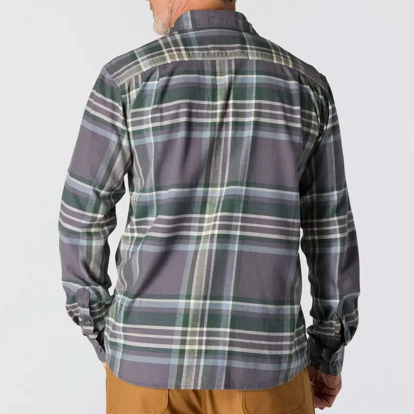 Camisa xadrez de manguitos longos em flanela de peso médio, com corte descontraído Rugged Flex™
