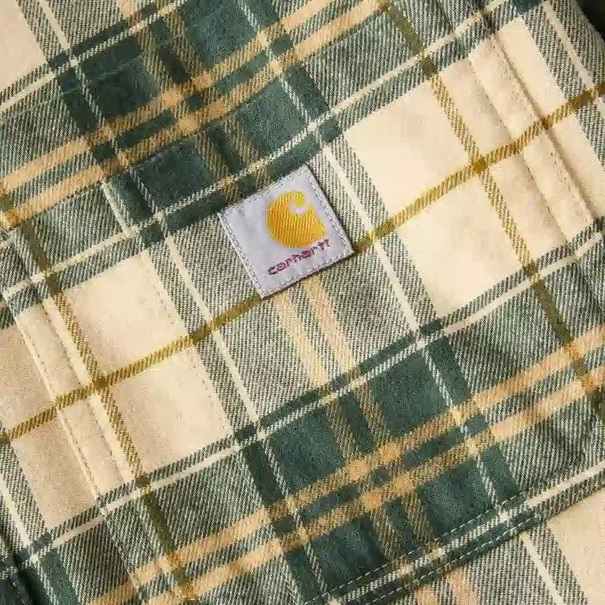Camisa xadrez de manguitos longos em flanela de peso médio, com corte descontraído Rugged Flex™