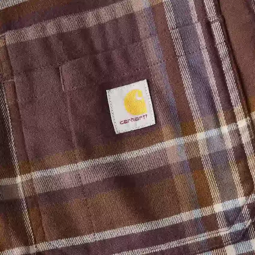 Camisa xadrez de manguitos longos em flanela de peso médio, com corte descontraído Rugged Flex™