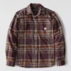 Camisa xadrez de manguitos longos em flanela de peso médio, com corte descontraído Rugged Flex™