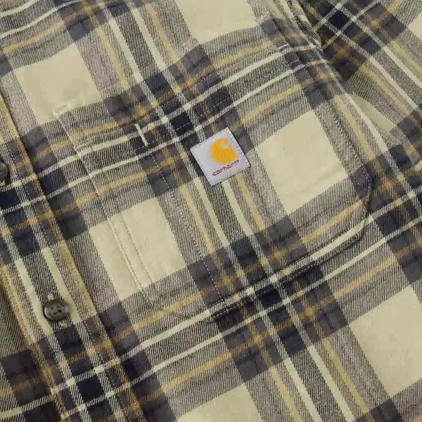Camisa xadrez de manguitos longos em flanela de peso médio, com corte descontraído Rugged Flex™