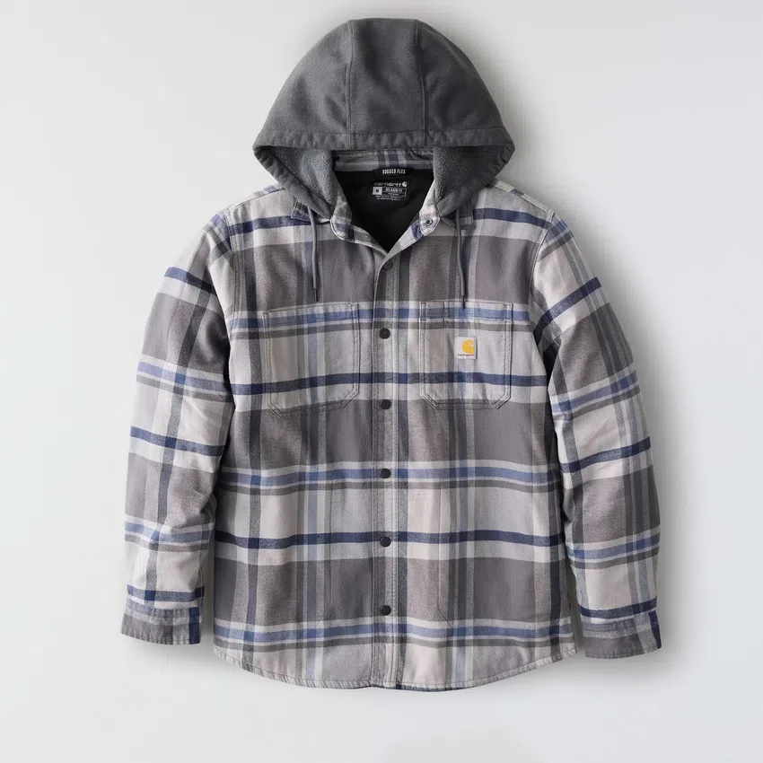 Camisas com capuz xadrez de corte descontraído Hamilton para homem - Camisas para homem