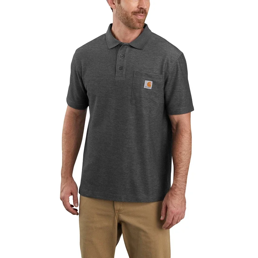 Camisas de corte largo com bolso para homem