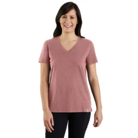 Camisas de gola em V para mulher, em Tencel, de corte descontraído, leve e respirável