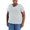 Camisas de gola em V para mulher, em Tencel, de corte descontraído, leve e respirável