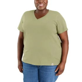 Camisas de gola em V para mulher, em Tencel, de corte descontraído, leve e respirável