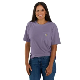 Camisas de gola redonda, corte largo e leve, com bolso, em Tencel