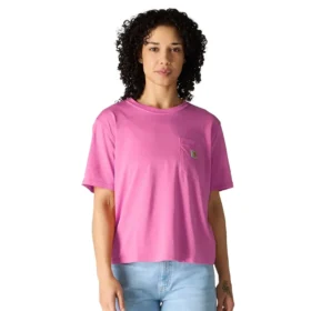 Camisas de gola redonda, corte largo e leve, com bolso, em Tencel