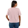 Camisas de gola redonda, corte largo e leve, com bolso, em Tencel