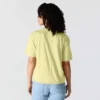 Camisas de gola redonda, corte largo e leve, com bolso, em Tencel